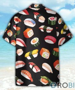 Sushi Party In Black Hawaiian Shirt