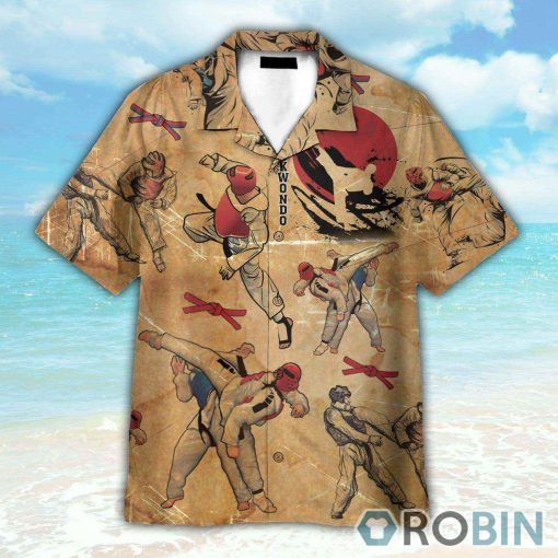 Taekwondo Fighting Korea Style Hawaiian Shirt