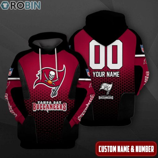 Tampa Bay Buccaneers Polygon Pattern Design 3D Hoodie