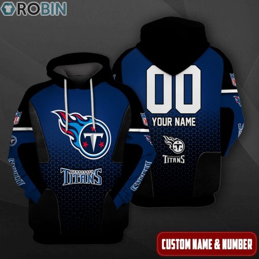 Tennessee Titans Polygon Pattern Design 3D Hoodie