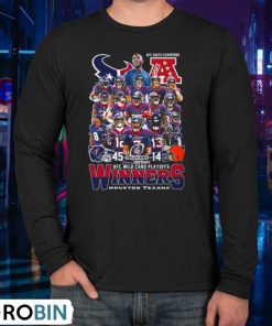 Texans 45-14 Browns Afc Wild Card Playoffs Winners Signatures Unisex Shirt