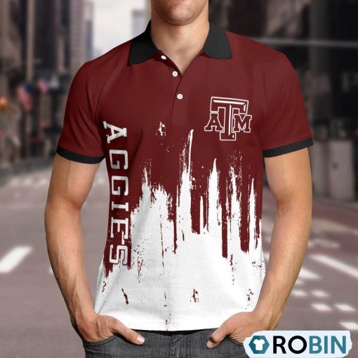 Texas A&M Aggies Lockup Victory Polo Shirt, Texas A&M Aggies Merch