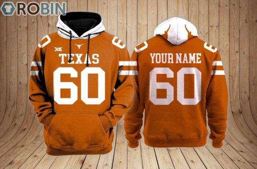 Texas Longhorns football Hoodie Custom Name and Number