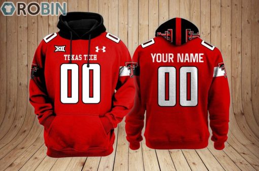 Texas Tech Red – TTU Hoodie Custom Name and Number