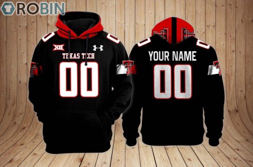 Texas Tech Red – TTU Hoodie Custom Name and Number Custom Hoodie