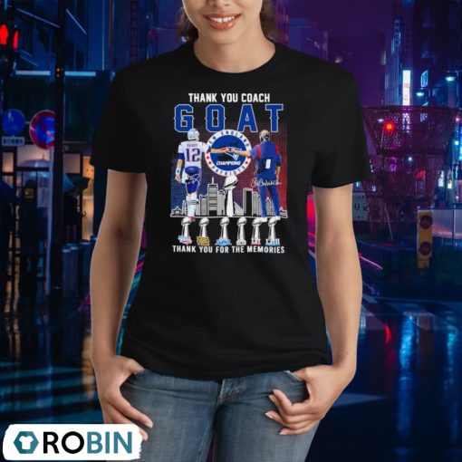 Thank You Goat Brady And Bill Belichick New England Patriots Champions Thank You For The Memories Unisex Unisex Shirt