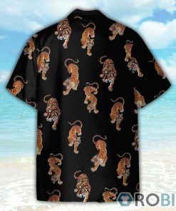 Three Tigers Partern Chinese Style Hawaiian Shirt Three Tigers Partern Chinese Style Hawaiian Shirt