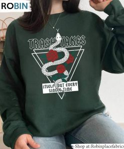 Trash Takes Itself Out Every Single Time Shirt, Viral Sayings Tank Top Hoodie