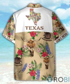 Tribal Armadillo And Longhorn Texas Pattern Hawaiian Shirt