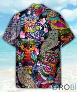 Tropical Colorful Owl Button’s Up Shirts, Hawaiian Shirt Tropical Colorful Owl Button’s Up Shirts, Hawaiian Shirt