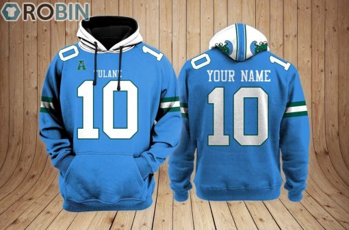 Tulane Green Wave football Hoodie Custom Name and Number