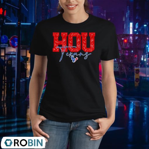 Twinkle Red Houston Texans Football Nfl Team Twinkle Pattern Shirt