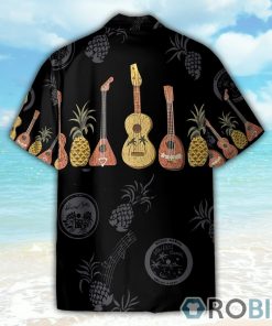 Ukulele And Pineapple Music Frame Pattern Hawaiian Shirt Ukulele And Pineapple Music Frame Pattern Hawaiian Shirt