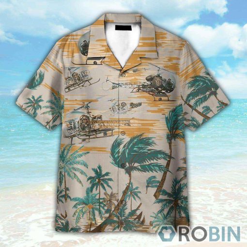 US Army Bell H Button’s Up Shirts, Hawaiian Shirt