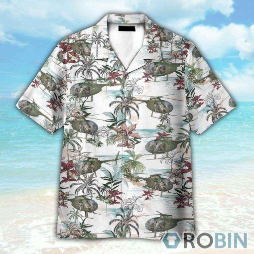US Army Hughes OH Button’s Up Shirts, Hawaiian Shirt
