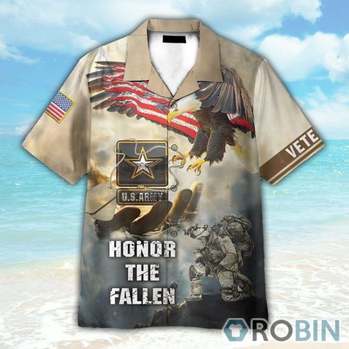 US Army Veteran Honor The Fallen Hawaiian Shirt