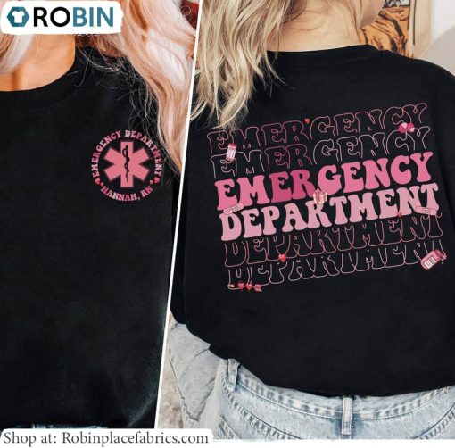 Valentine Nurse T Shirt , Emergency Department Valentine Inspired Shirt Unisex Hoodie