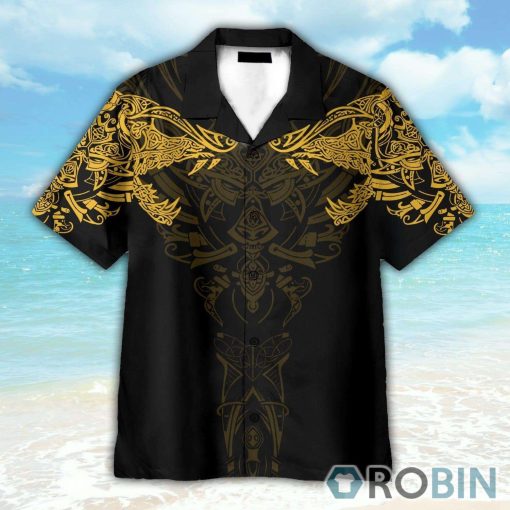 Viking Wolf Yellow Button’s Up Shirts, Hawaiian Shirt