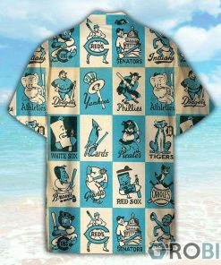 Vintage 1956 Baseball Team Mascots Hawaiian Shirt Vintage 1956 Baseball Team Mascots Hawaiian Shirt