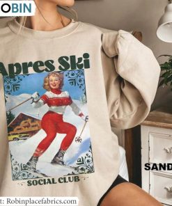 Vintage Apres Ski Sweatshirt, Retro Ski Sweater Unisex Hoodie