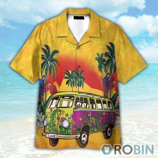 Vintage Hippie Bus Button’s Up Shirts, Hawaiian Shirt