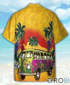 Vintage Hippie Bus Button’s Up Shirts, Hawaiian Shirt Vintage Hippie Bus Button’s Up Shirts, Hawaiian Shirt