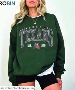 Vintage Houston Texans Football T Shirt, Houston Texans Shirt Crewneck