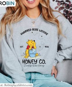 Vintage Hundred Acre Woods Honey Co Sweatshirt , Winnie The Pooh T Shirt Hoodie