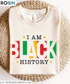 Vintage I Am Black History Shirt, African American Long Sleeve Unisex Hoodie