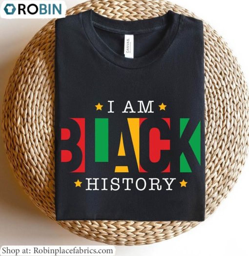Vintage I Am Black History Shirt, African American Long Sleeve Unisex Hoodie