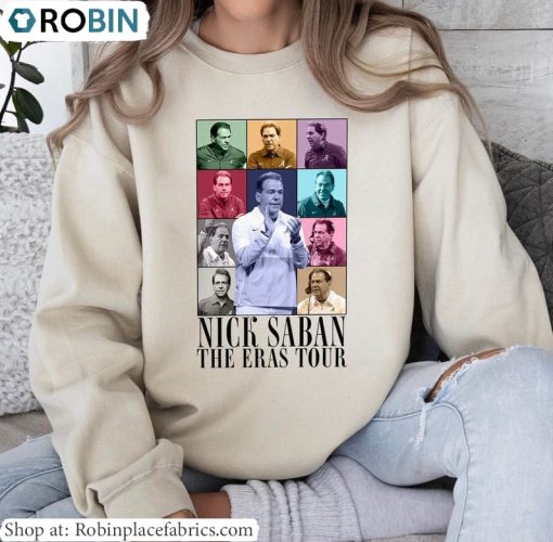 Vintage Nick Saban The Eras Tour Hoodie, Nick Saban Shirt Short Sleeve