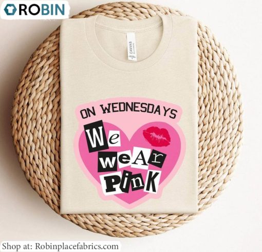 Vintage On Wednesdays We Wear Pink Shirt, T Shirt Long Sleeve For Best Friends