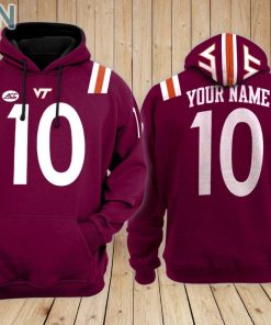 Virginia Tech Hokies football Hoodie Custom Name and Number