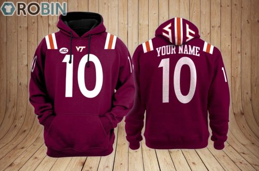 Virginia Tech Hokies football Hoodie Custom Name and Number