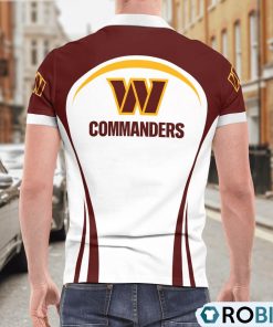 Washington Commanders Curve Casual Polo Shirt, Commanders Shirt