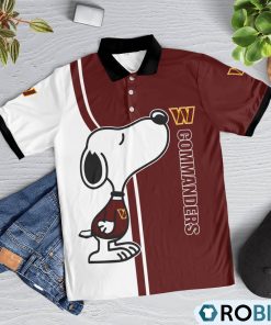 washington-commanders-snoopy-polo-shirt