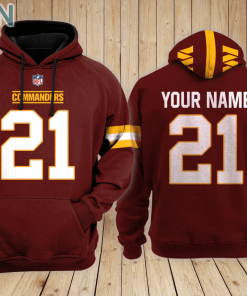 Washington Commanders Teams Hoodie Custom Name and Number