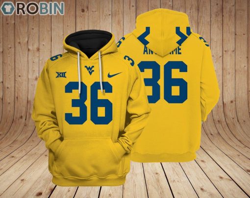 West Virginia Mountaineers Hoodie Custom Name and Number