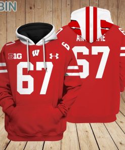 Wisconsin Badgers Hoodie Custom Name and Number