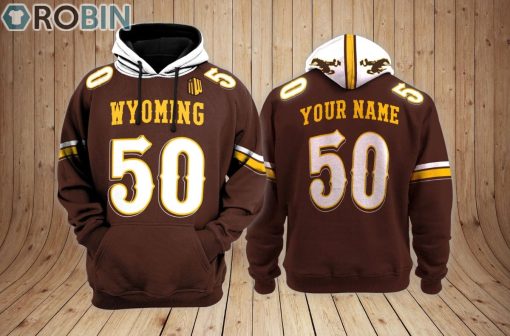 Wyoming Cowboys football Hoodie Custom Name and Number