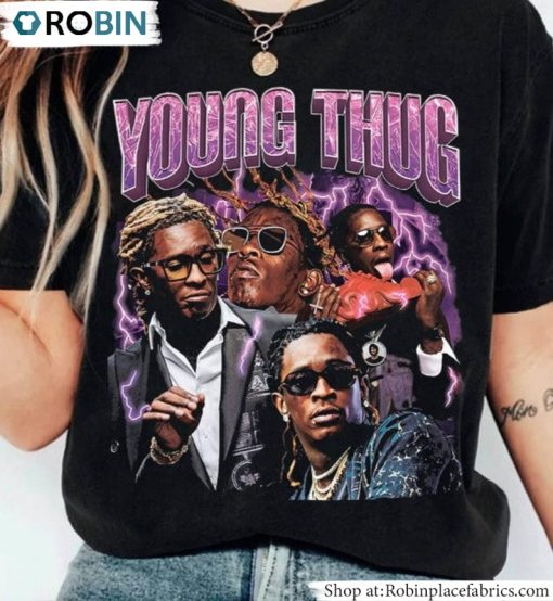 Young Thug Shirt, Rapper Short Sleeve Hoodie