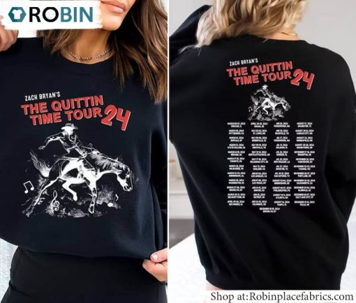 Zach Bryan Tour Shirt, The Quittin Time Tour 2024 Sweatshirt Sweater