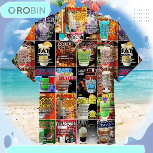 100 Cocktails-Recipes, Halloween-Party Hawaiian Shirt