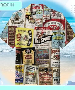 1940s Old Wine Label Unisex Hawaiian Shirt