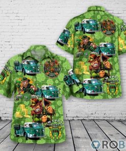 1954 American LaFrance 700 Series Pumper Fire Engine St Patrick’s Day Hawaiian Shirt