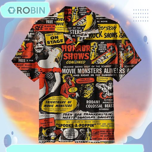 1957 Movie Monster Shows Universal Hawaiian Shirt