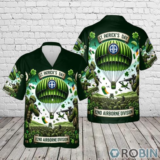 82nd Airborne Division St Patrick’s Day Hawaiian Shirt