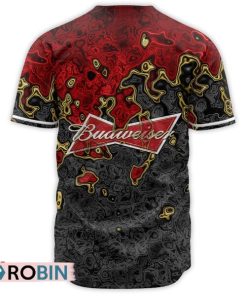 Abstract Holographic Colorful Budweiser Baseball Jersey Shirt Style Abstract Holographic Colorful Budweiser Baseball Jersey Shirt Style