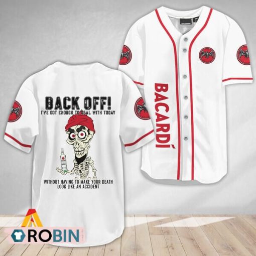 Achmed Back Off With Bacardi Rum Baseball Jersey Shirt Style