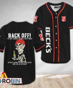 Achmed Back Off With Beck’s Beer Baseball Jersey Shirt Style